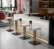 Adjustable Candid Leather High Raised Barstools Set / Lixra