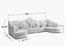 Liville U-Shaped European Sectional Fabric Sofa Set / Lixra