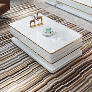 Modern Coffee Table with Glass Countertop / Lixra