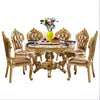 Antique European Round Marble Dining Table Set / Lixra
