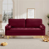Mid-Century Convertible Tufted Fabric Sofa / lixra