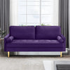 Mid-Century Convertible Tufted Fabric Sofa / lixra
