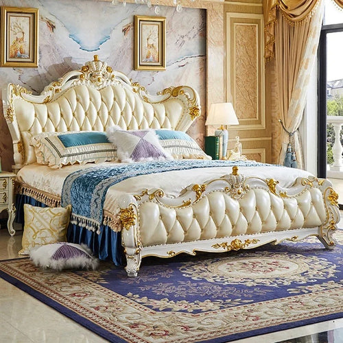 Leather Tufted European Design Bed / Lixra