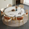 Luxotic Modern Marble-Top Round Dining Table Set / Lixra