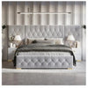 King Size Diamond Tufted Modern Soft Velvet Bed / Lixra