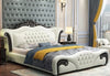 European Button Tufted Leather Bed / Lixra