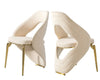 Set Of 2 Modern Design Fabric Upholstery Dining Chair / Lixra