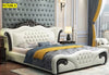 European Button Tufted Leather Bed / Lixra