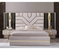 Modern Luxurious Fabric Bedroom Set / Lixra