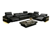 Modern L-Shaped Power Recliner LED Leather Sofa / Lixra