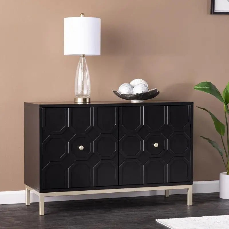 Contemporary Modern Wooden 2-Door Accent Cabinet / Lixra