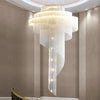 Asymmetric LED Chandelier With Aluminum Chains / Lixra