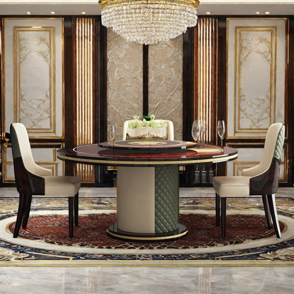 Round Dining Table Set with Lazy Suzan / Lixra