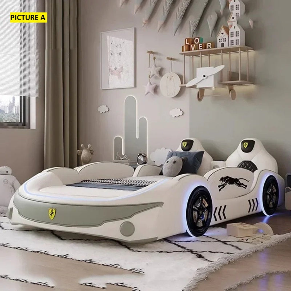 Ultimate Luxurious Leather Kid's Car Bed / Lixra