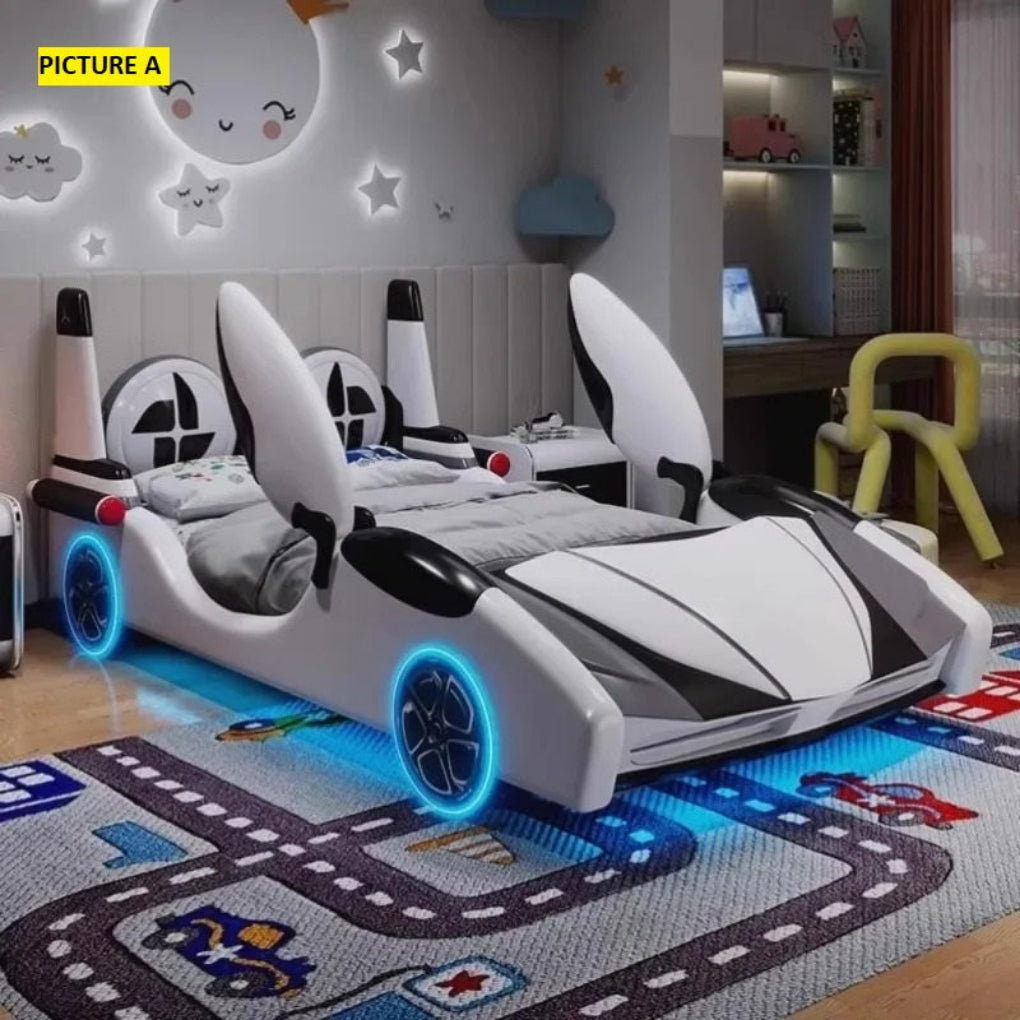 Trendy Leather Unique Kid's Car Bed / Lixra