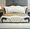 European Button Tufted Leather Bed / Lixra