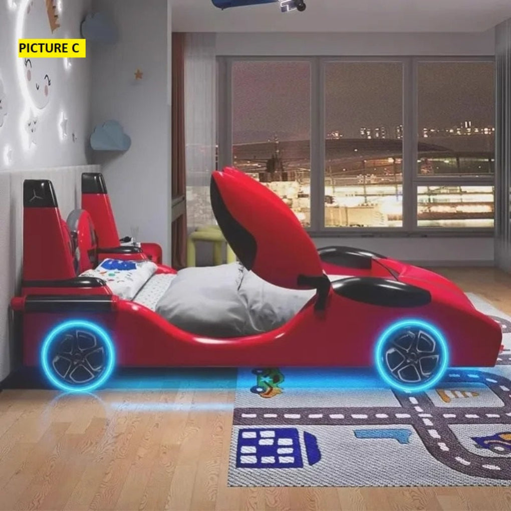 Trendy Leather Unique Kid's Car Bed / Lixra