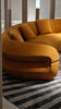 Velvet Fabric Upholstered Round Sofa / Lixra