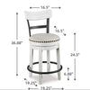 24" Modern Enduring Rotatable High Raised Chair