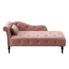 Velvet Tufted Solid Wood Chaise Lounge