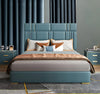 Contemporary Style Gold Plated Leather Bed / Lixra