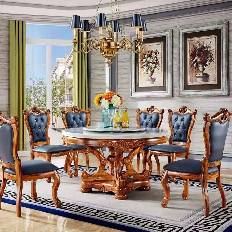 European Round Marble Dining Table set / Lixra