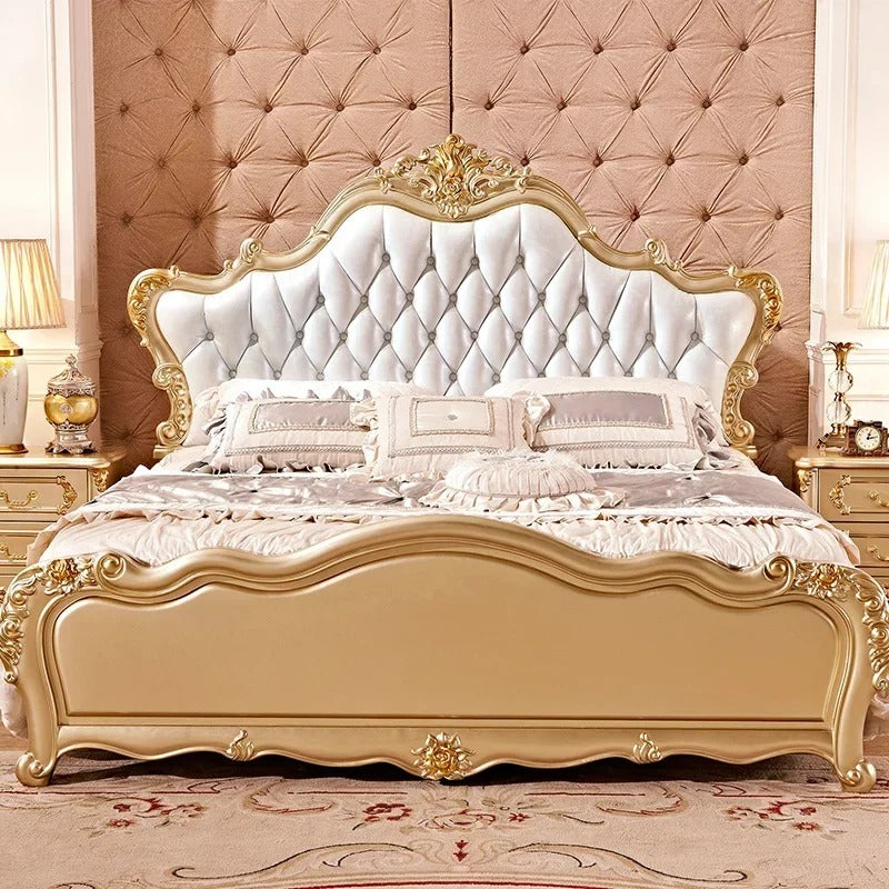 Elegant European Design Luxury Leather Bed / Lixra