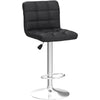 Set of 4 Height Adjustable Swivel Leather High-Raised Stool / Lixra