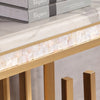 Golden Finish Accent Table for Living Room / Lixra