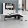 White And Grey Wooden Office Computer Desk / Lixra