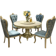 Marble-Top European Round dining Table Set / Lixra
