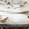 Round Marble Dining Table Set with Lazy Susan / Lixra
