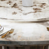 Round Marble Dining Table Set with Lazy Susan / Lixra