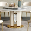 Luxotic Modern Marble-Top Round Dining Table Set / Lixra