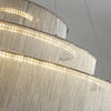 Asymmetric LED Chandelier With Aluminum Chains / Lixra