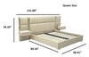 Contemporary Luxurious Leather Headboard Bed / Lixra
