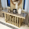 Golden Finish Accent Table for Living Room / Lixra