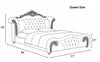 European Button Tufted Leather Bed