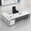 White And Grey Wooden Office Computer Desk / Lixra