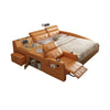 Multifunctional Button Tufted Smart Leather Bed / Lixra