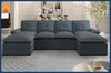 Wooden Fabric Sectional Sofa Set