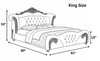 European Button Tufted Leather Bed