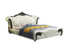 European Button Tufted Leather Bed / Lixra