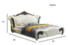 European Button Tufted Leather Bed / Lixra