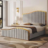 Aesthetic Velvet Upholstery Queen-Size Bed / Lixra