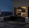 Luxurious LED Wooden Executive Computer Desk / Lixra