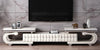 Elegant Extendable Marble Top TV Stand With Coffee Table / Lixra