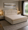 Opulent Design Golden Accented Leather Bed / Lixra