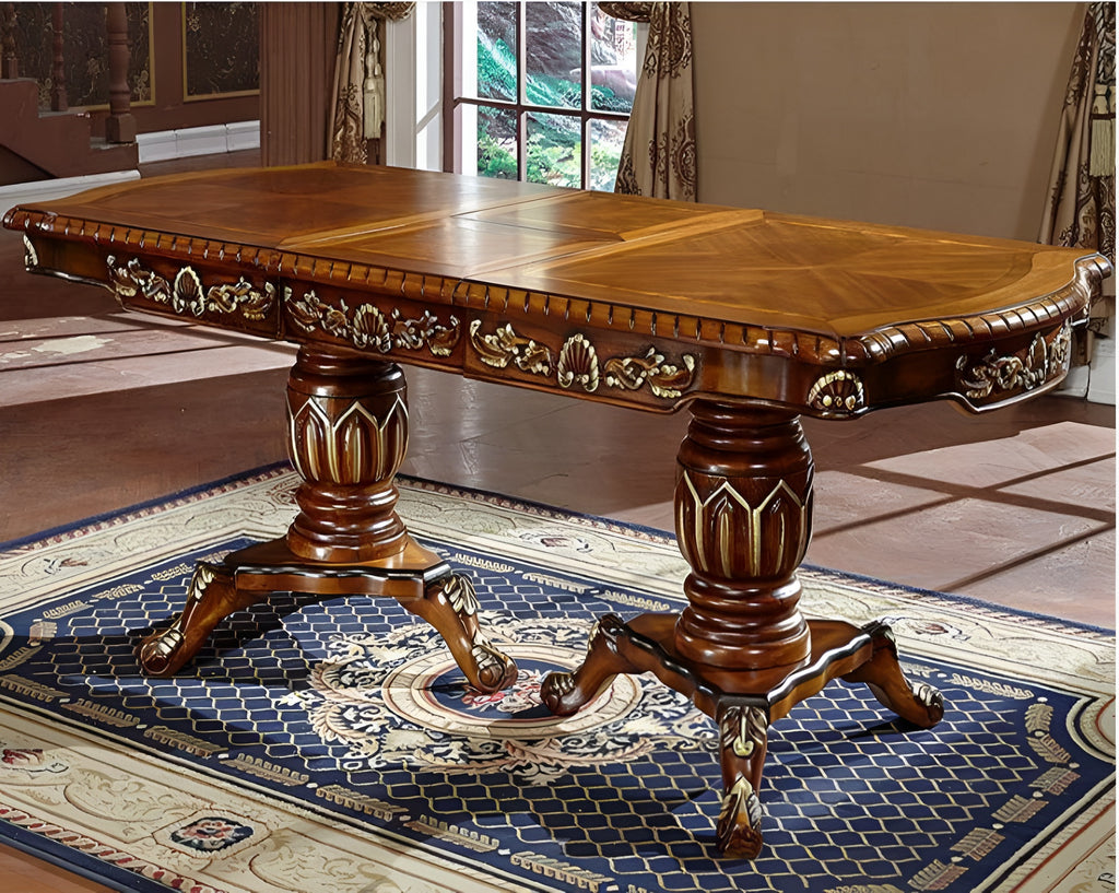 Brusten Rectangular European Wooden Dining Table / Lixra