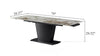 Sleek Metal And Extendable Marble Dining Set / Lixra